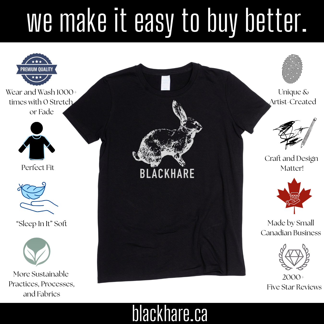 Crows - Made in Canada Midweight Women's Fit Tee 🍁