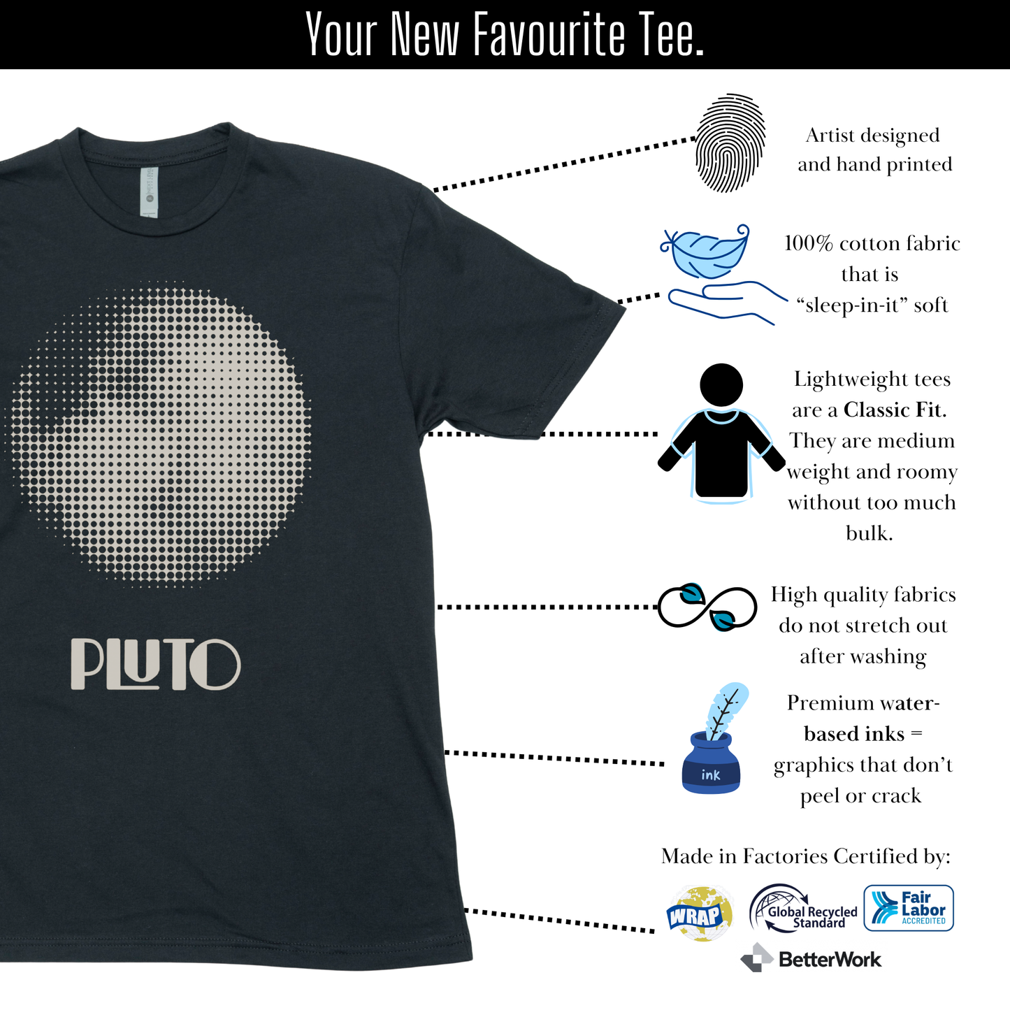 Pluto - Lightweight CVC Signature Tee