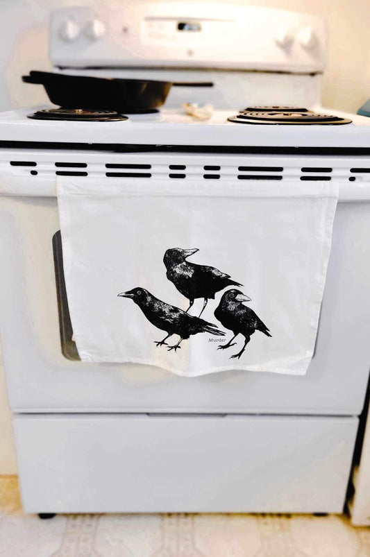 Murder of Crows Tea Towel