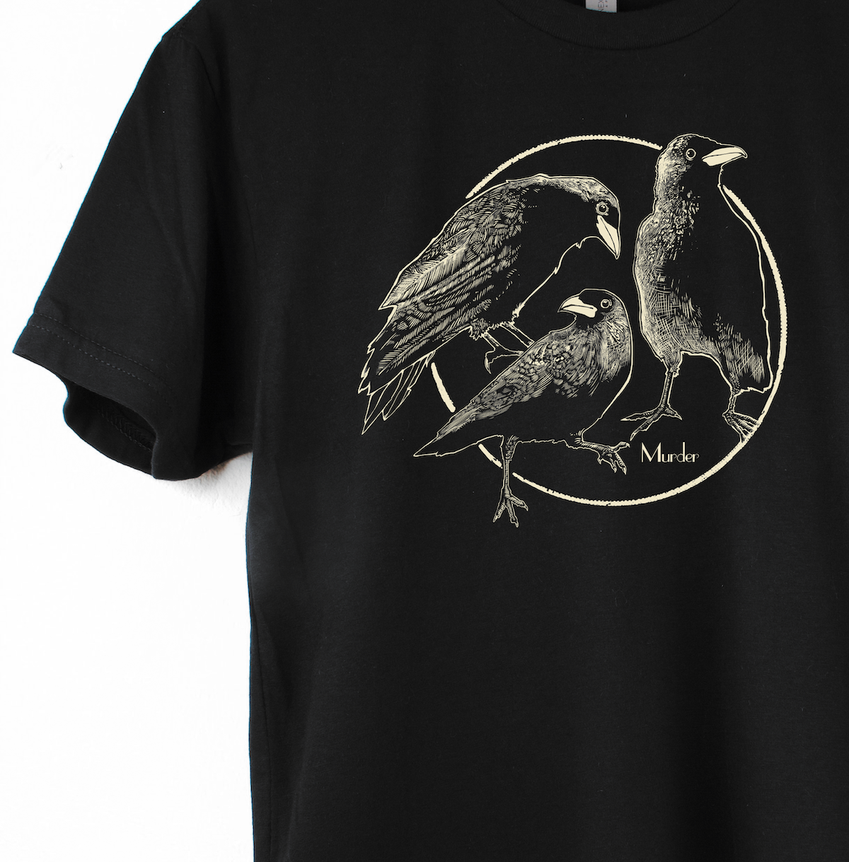 トップス Sillage VINTAGE BIRDS STAMPS SHIRT Crows - Lightweight CVC Signature Tee – Blackhare Print Studio Inc.