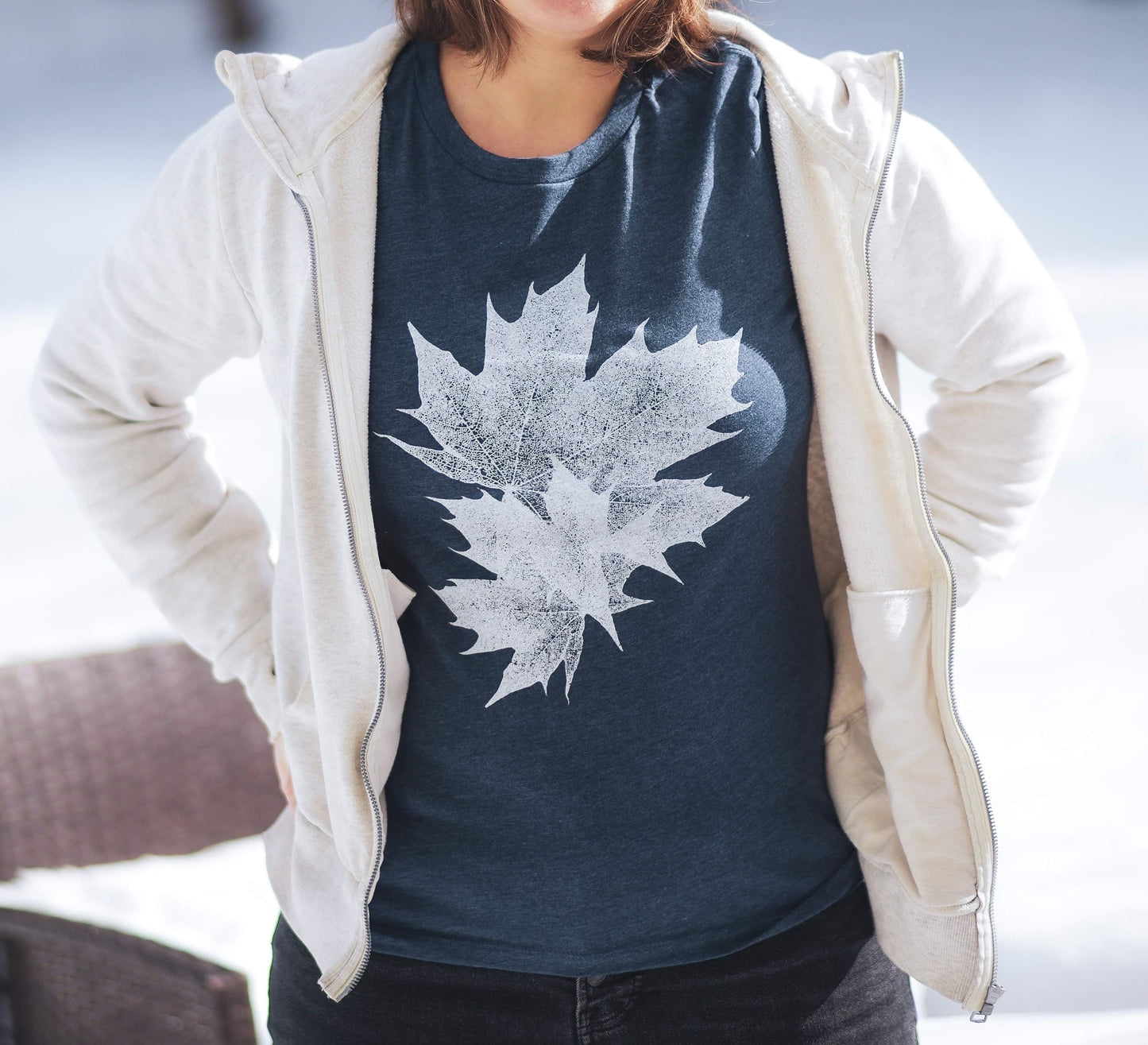 Maple Leaves - Women's Graphic T-Shirt