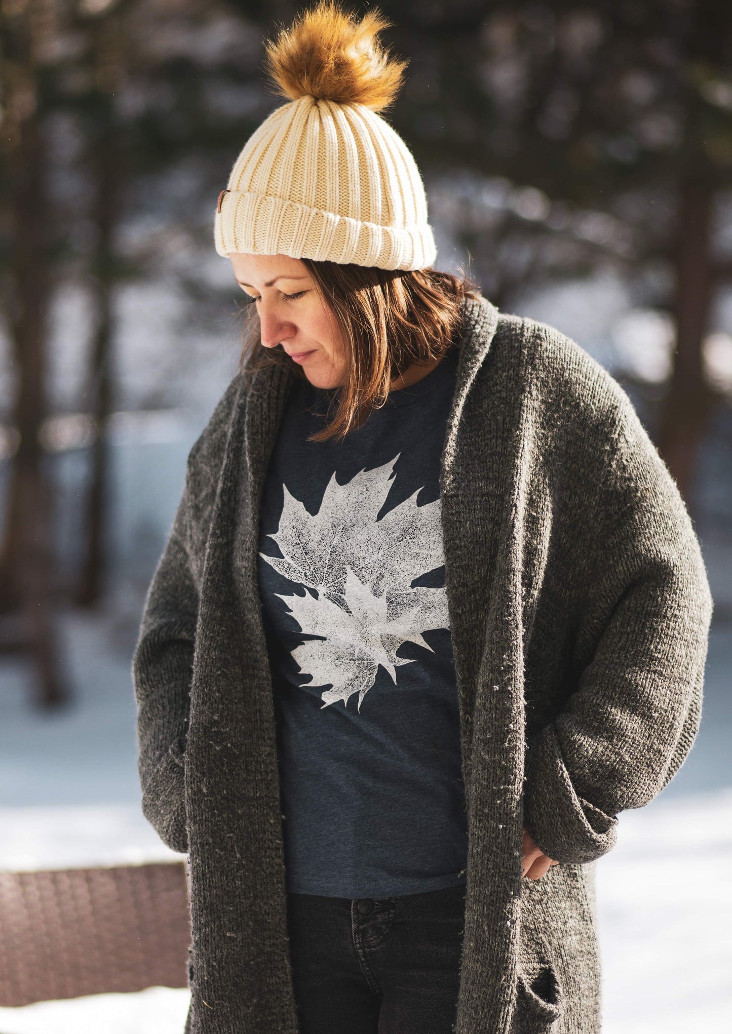Maple Leaves - Women's Graphic T-Shirt