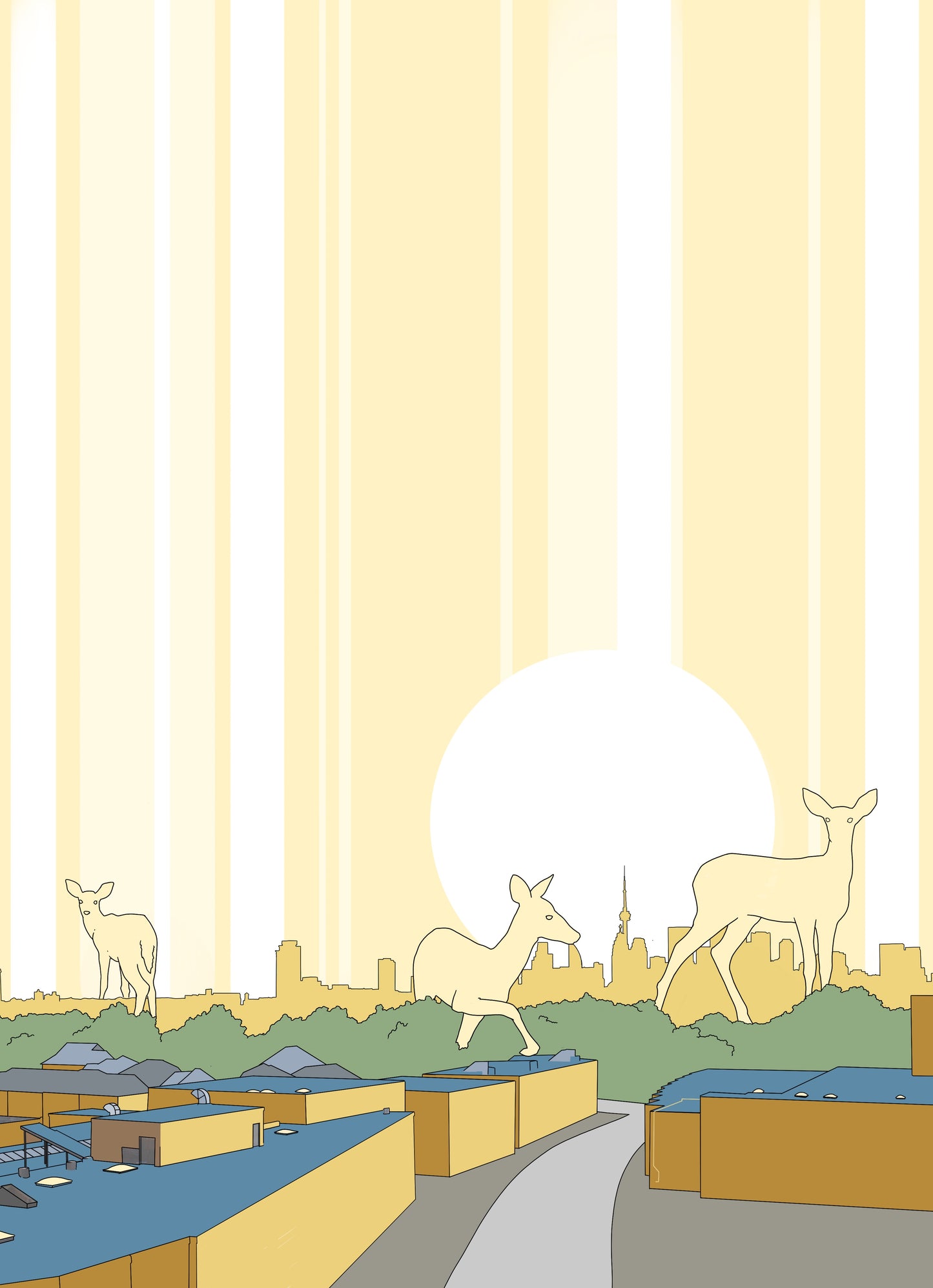 City Deer Print