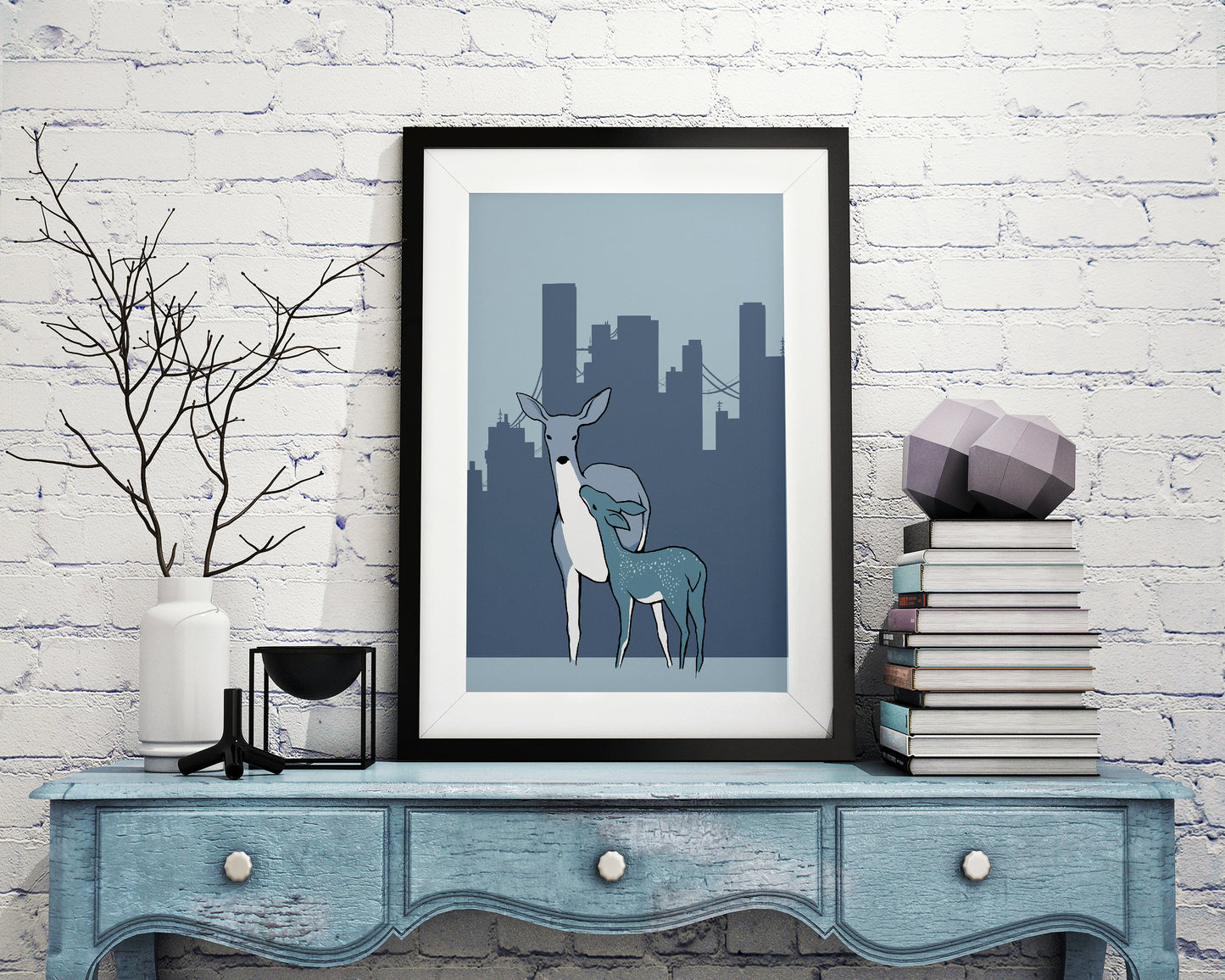 Doe and Fawn Print