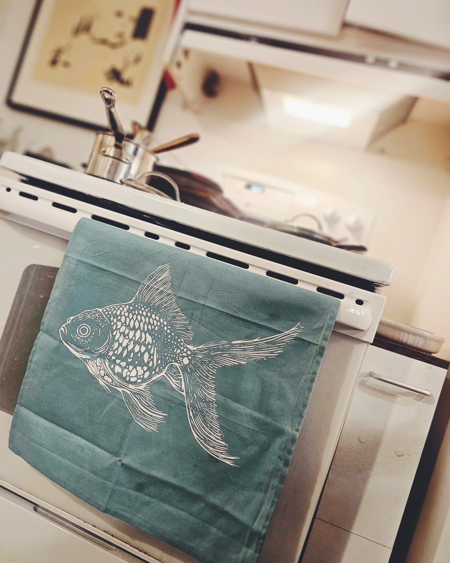 Goldfish Tea Towel