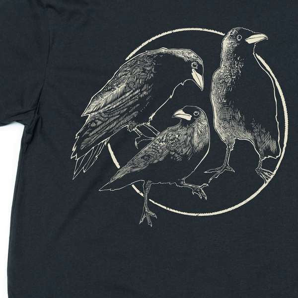 Crows - Lightweight CVC Signature Tee – Blackhare Print Studio Inc.