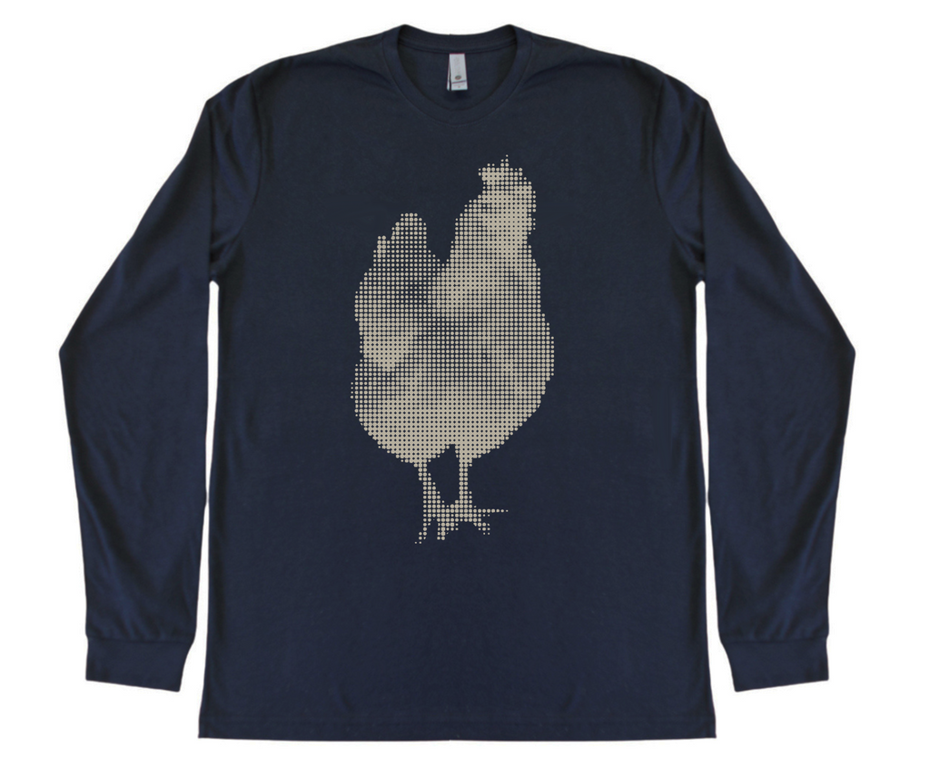 Half-Tone Hen - Sueded Long Sleeve Tee