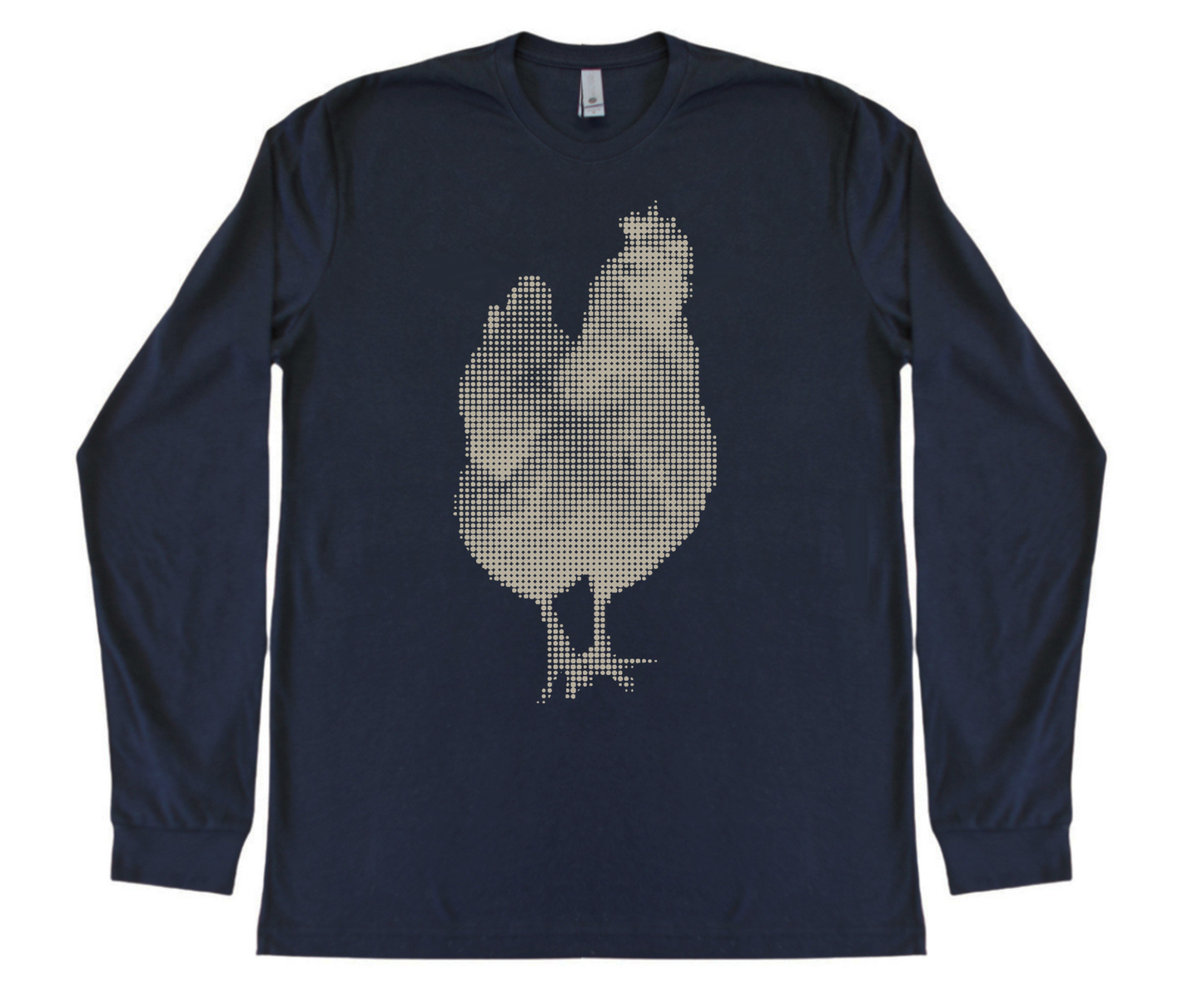Half-Tone Hen - Sueded Long Sleeve Tee