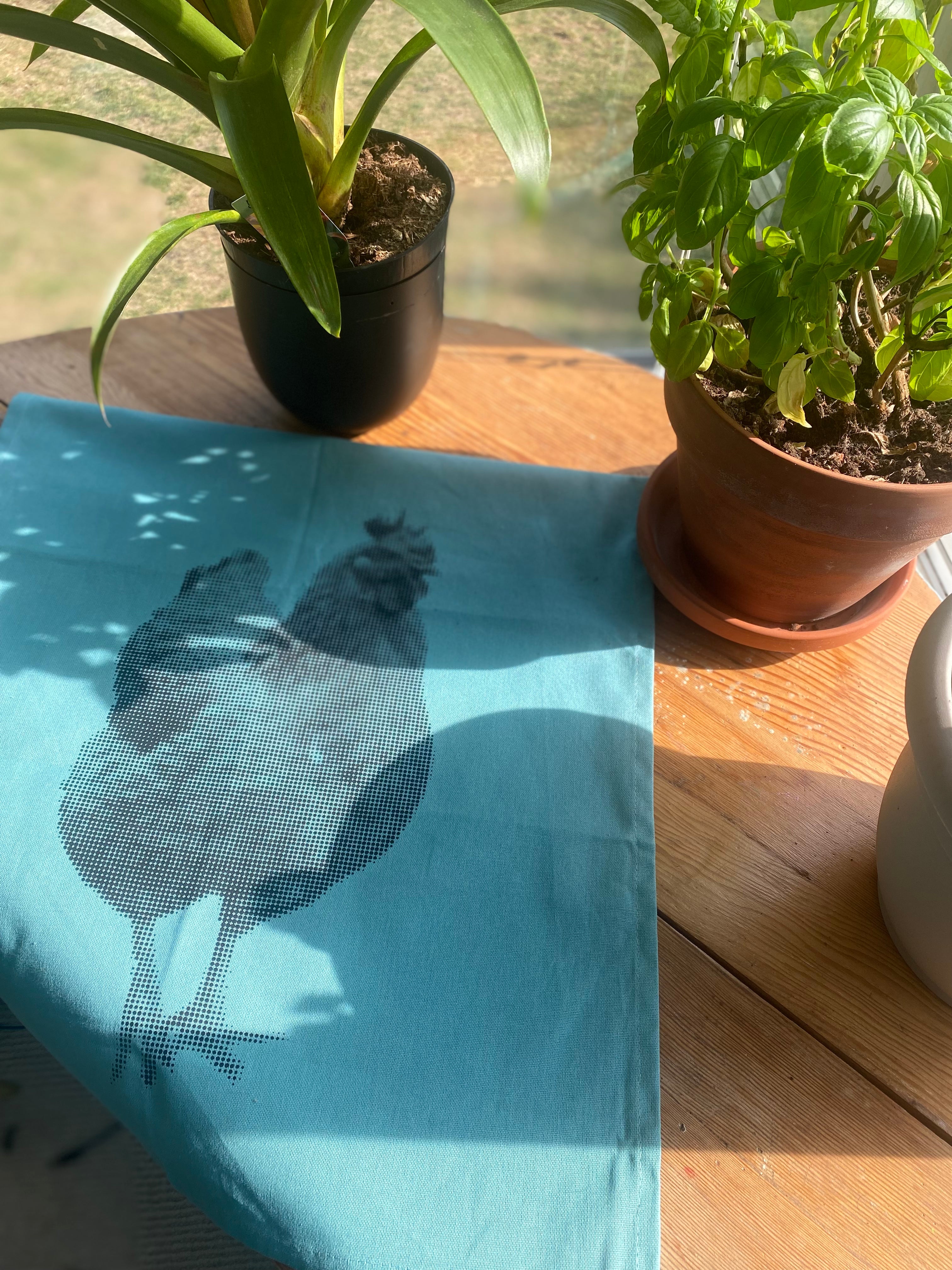 Half-Tone Hen Tea Towel