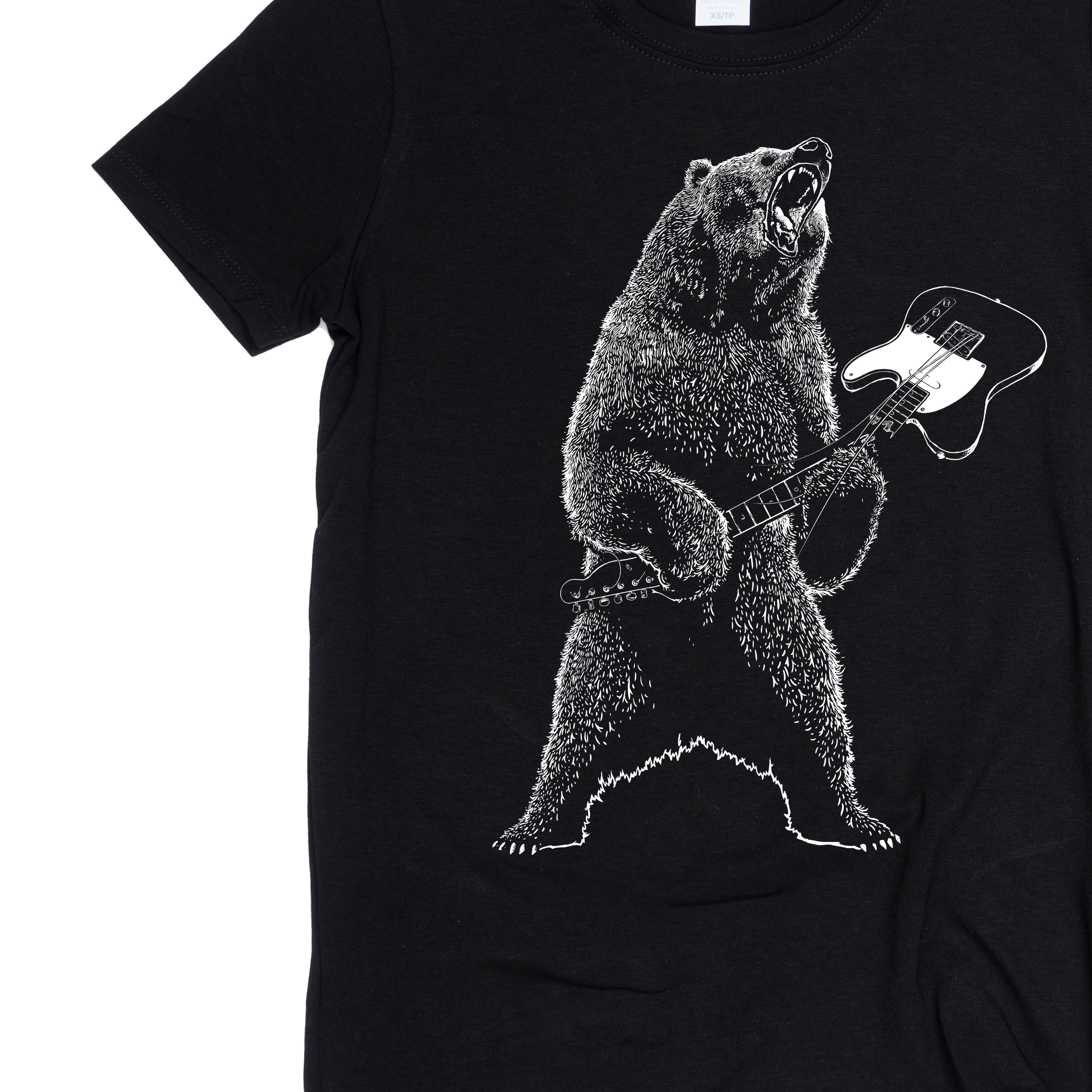 Guitar Bear - Made in Canada Midweight Women's Fit Tee 🍁