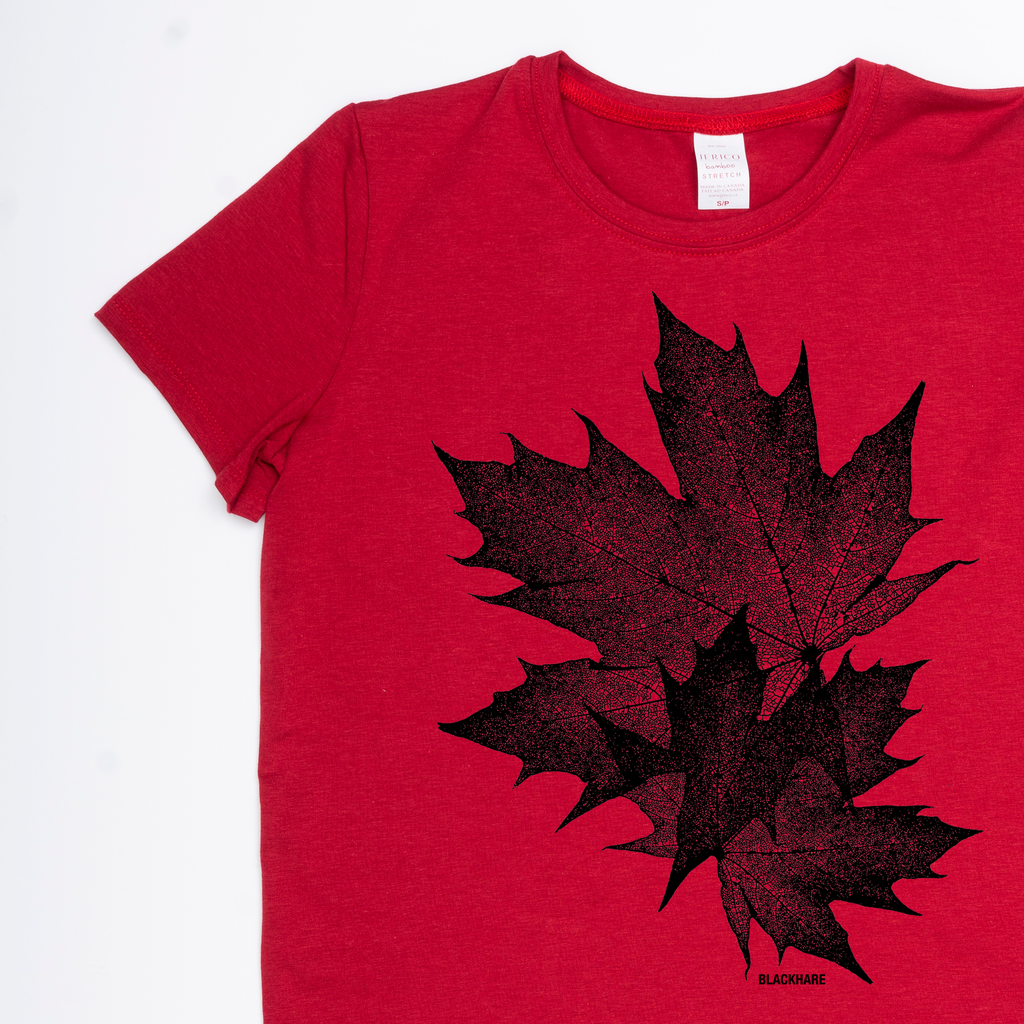 Maple Leaves - Made in Canada Midweight Women's Fit Tee 🍁