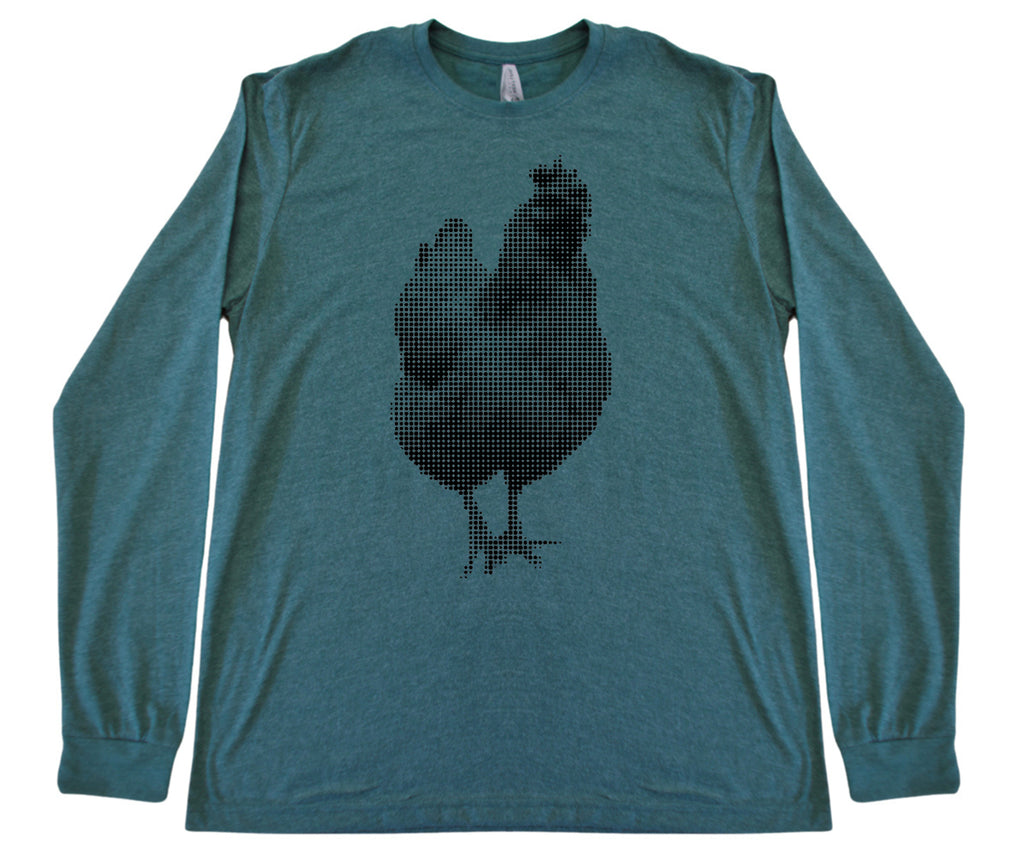 Half-Tone Hen - Sueded Long Sleeve Tee