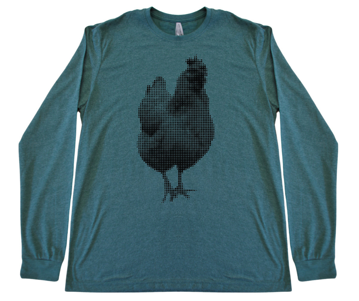 Half-Tone Hen - Sueded Long Sleeve Tee