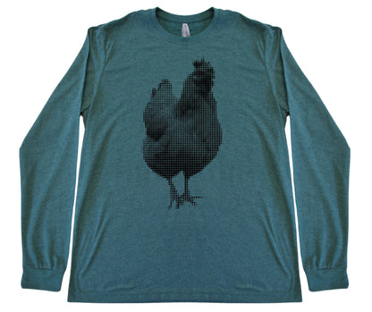 Half-Tone Hen - Sueded Long Sleeve Tee