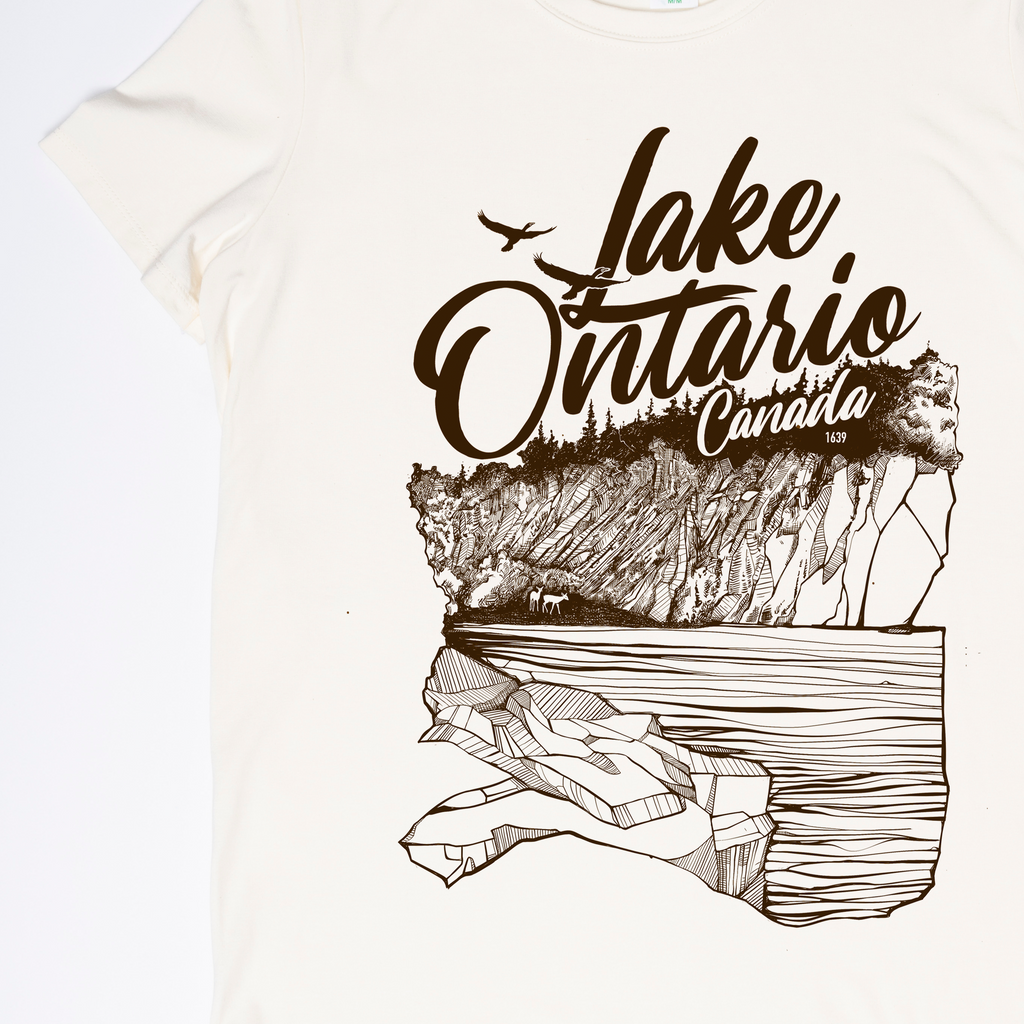 "Lake Ontario" Made in Canada Women's Midweight Tee 🍁