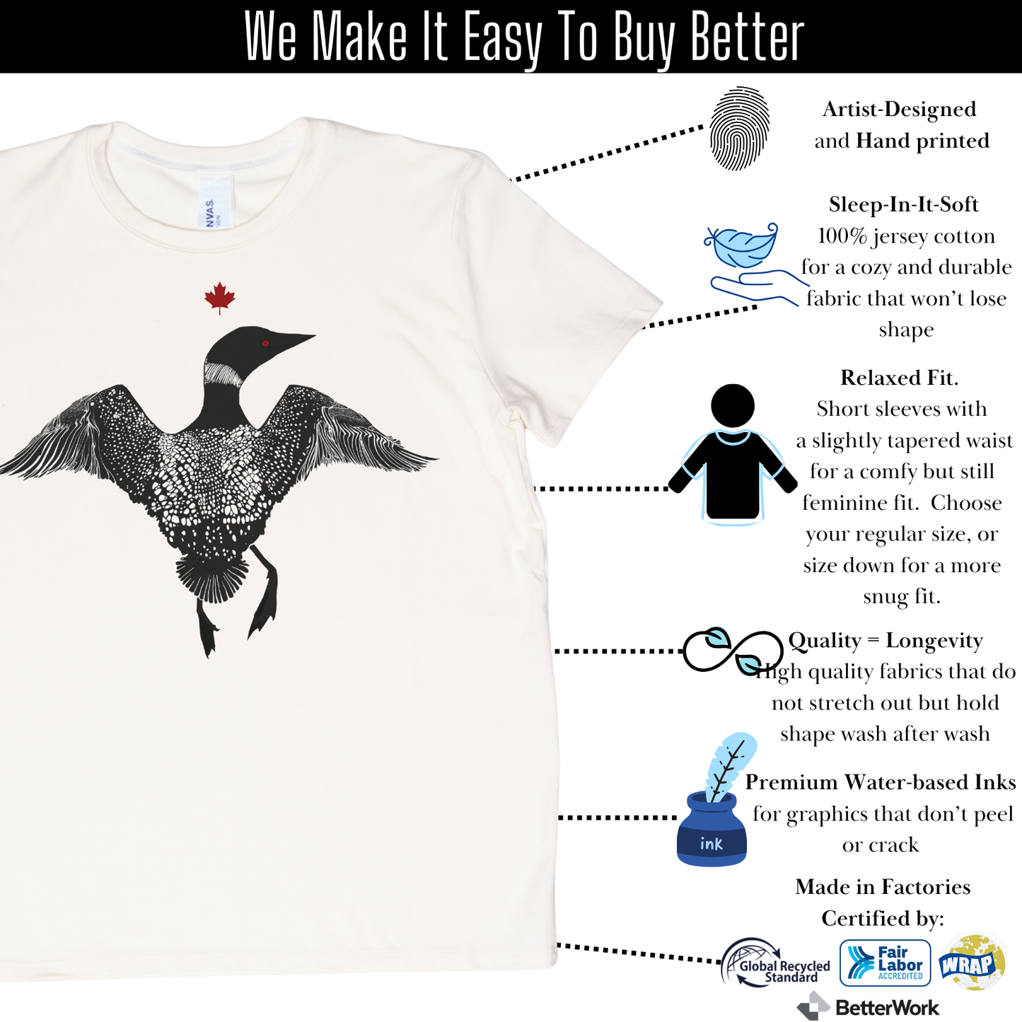 "Loon" - Lightweight Women's Signature Tee