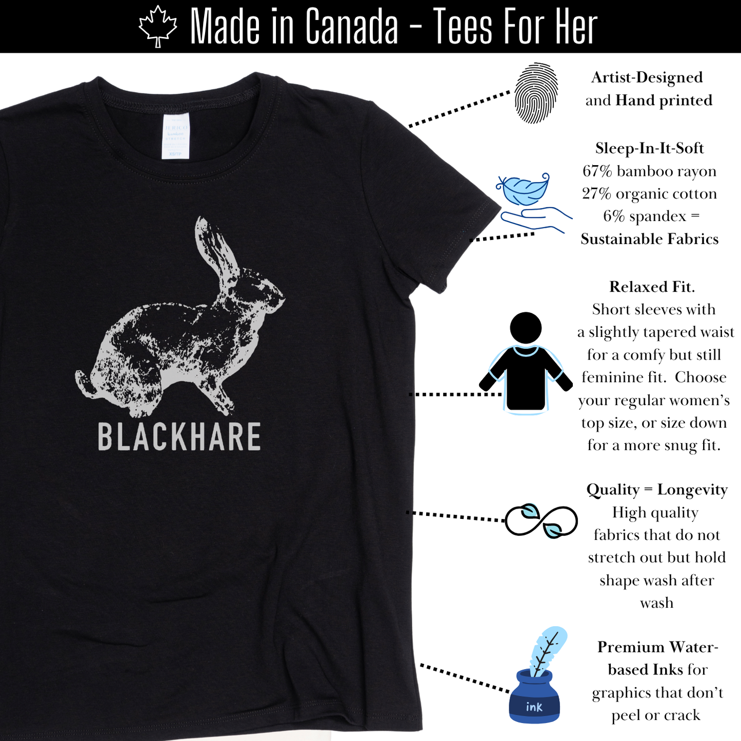 Canada Goose - Made in Canada Midweight Women's Fit Tee 🍁
