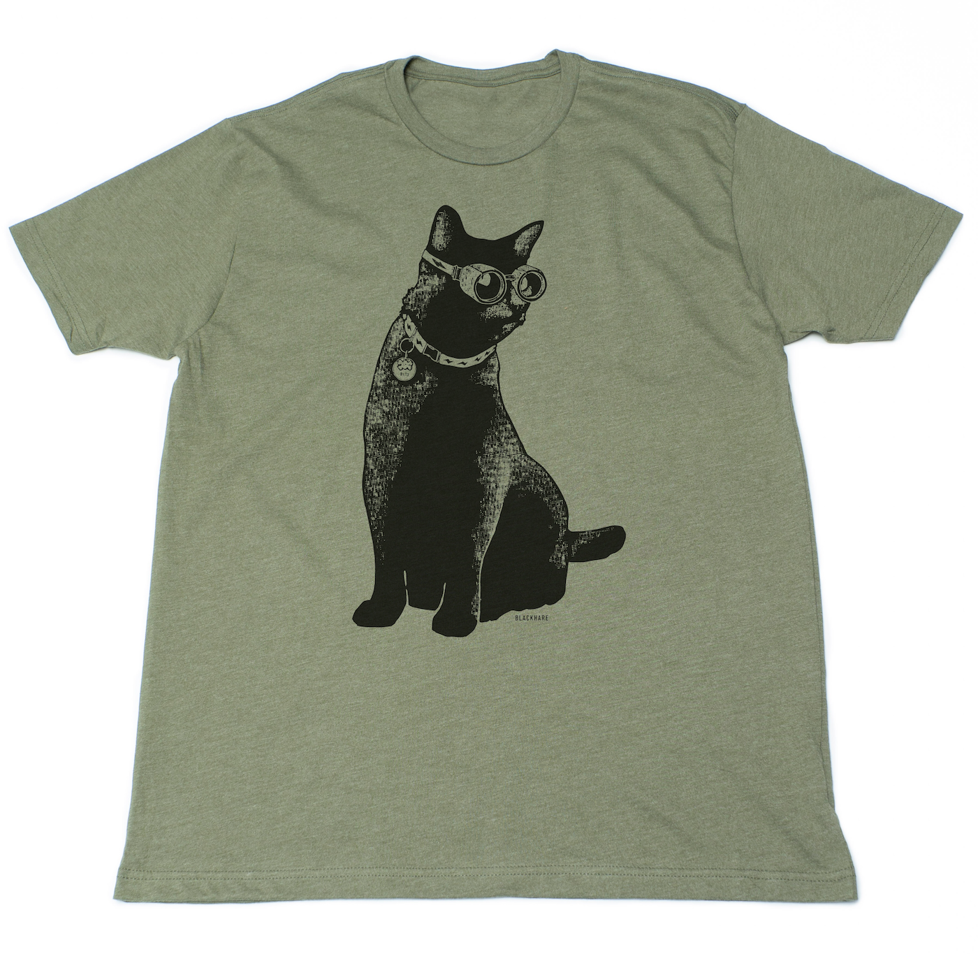 Bits the Cat - Lightweight CVC Signature Tee – Blackhare Print