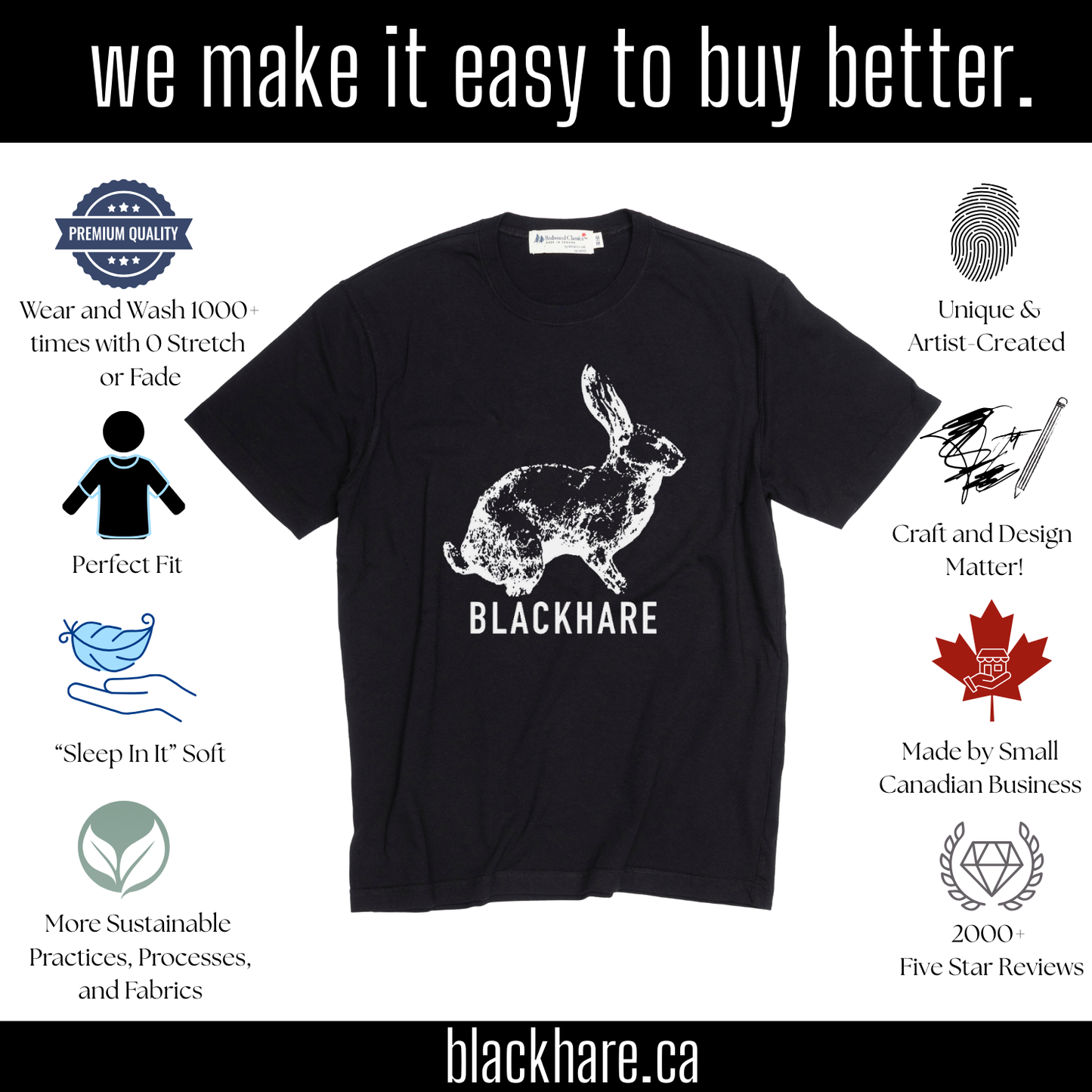 "Lionhead" Made in Canada Midweight  Tee 🍁