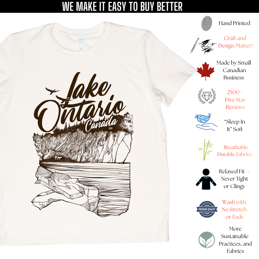 "Lake Ontario" Made in Canada Women's Midweight Tee 🍁