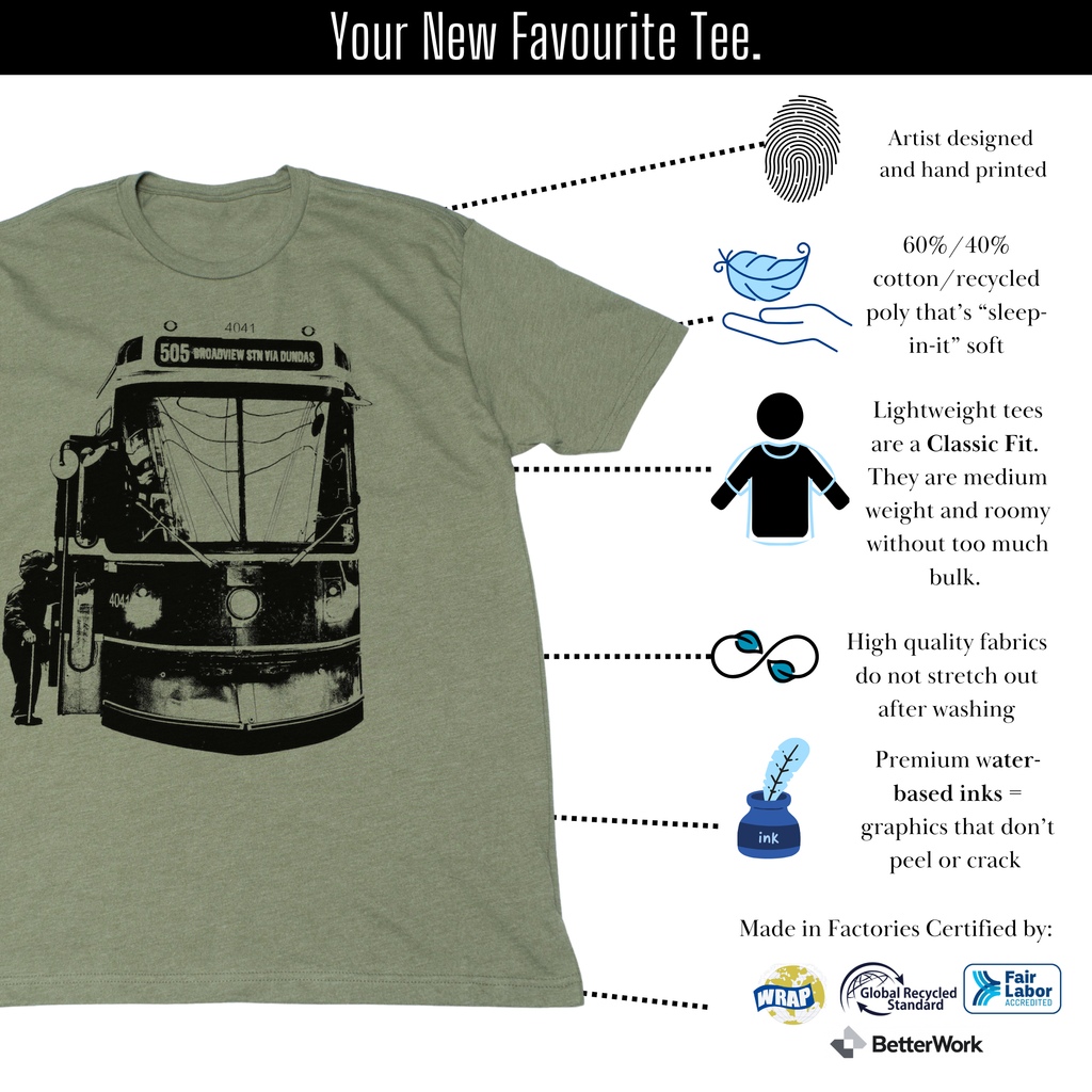 TTC Streetcar  - Lightweight CVC Signature Tee