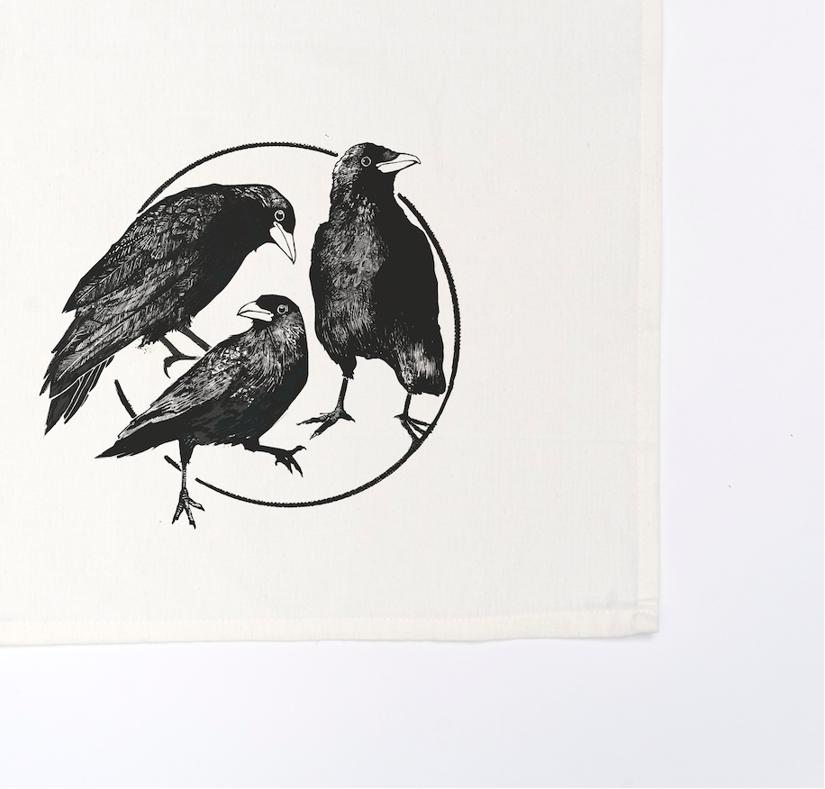 Crows Tea Towel