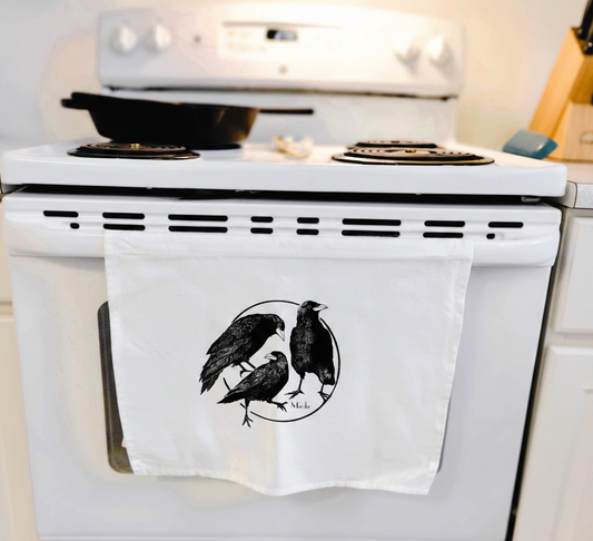 Crows Tea Towel