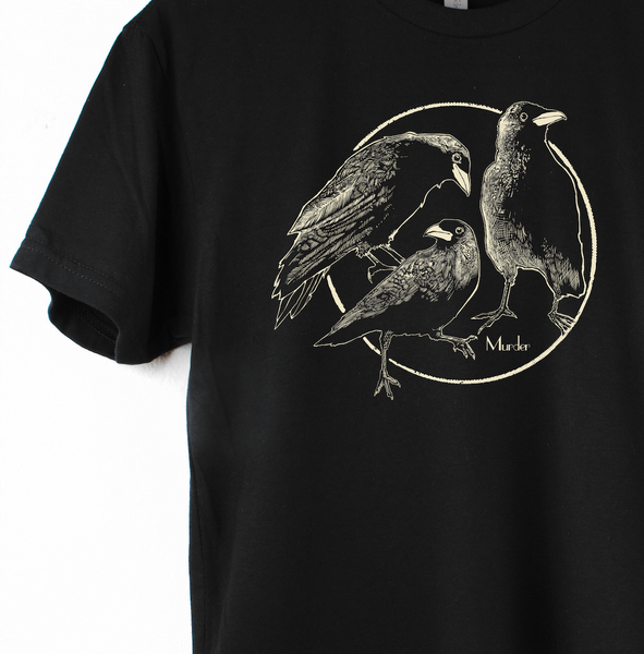Crows - Lightweight CVC Signature Tee – Blackhare Print Studio Inc.