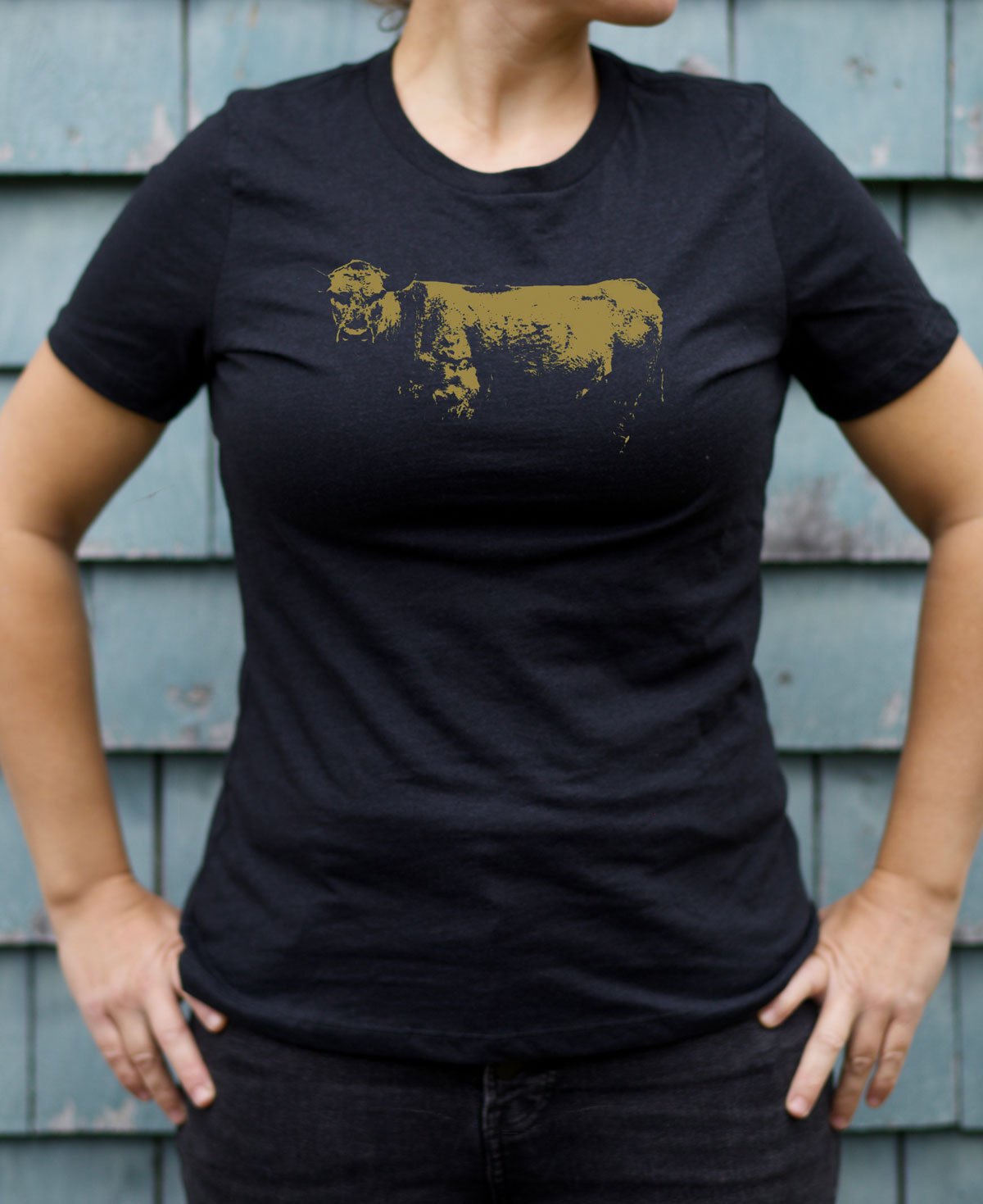 Golden Cow - T-shirt signature léger pour femme