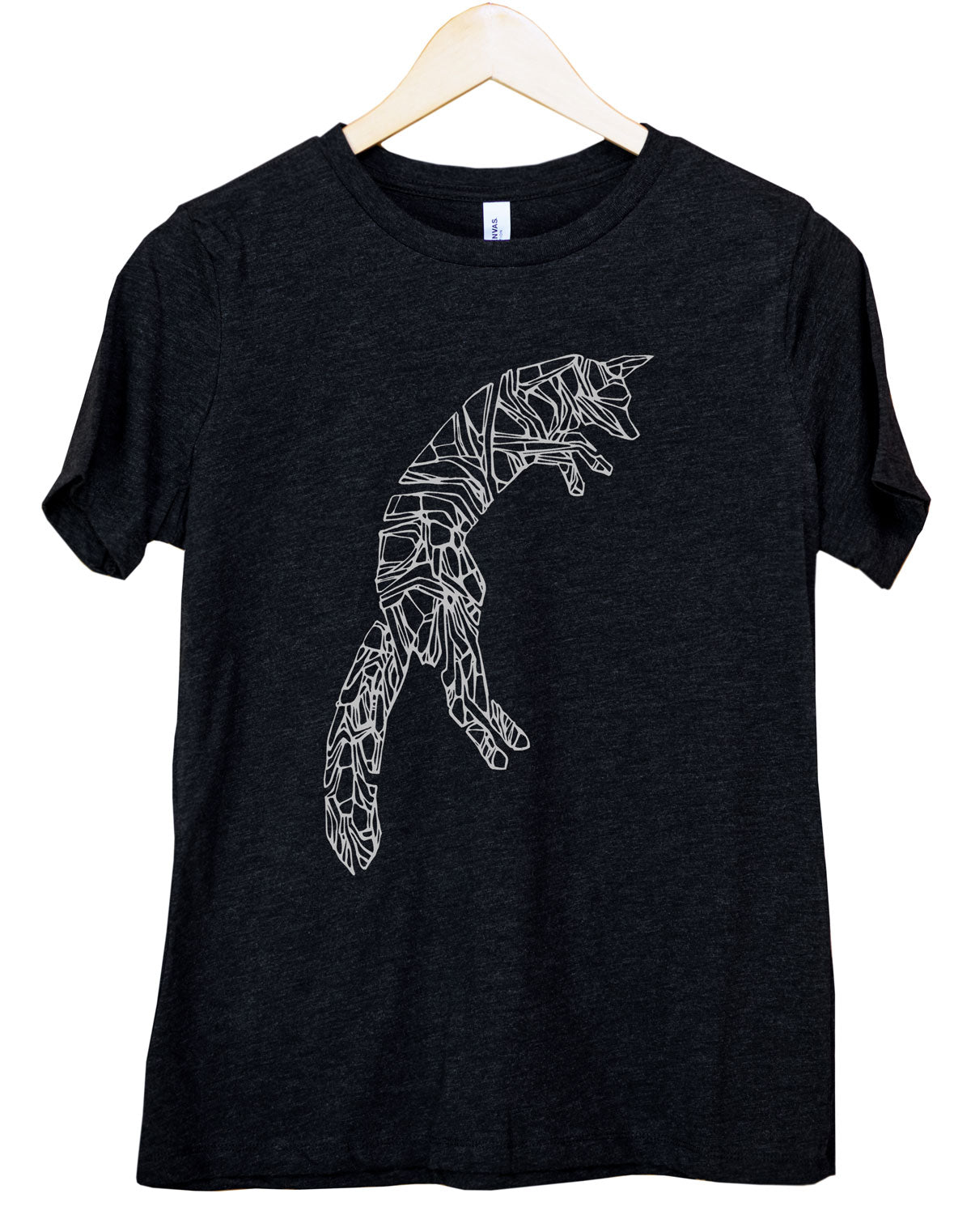 Arctic Fox Hand Printed Graphic T-Shirt for Women Designed in