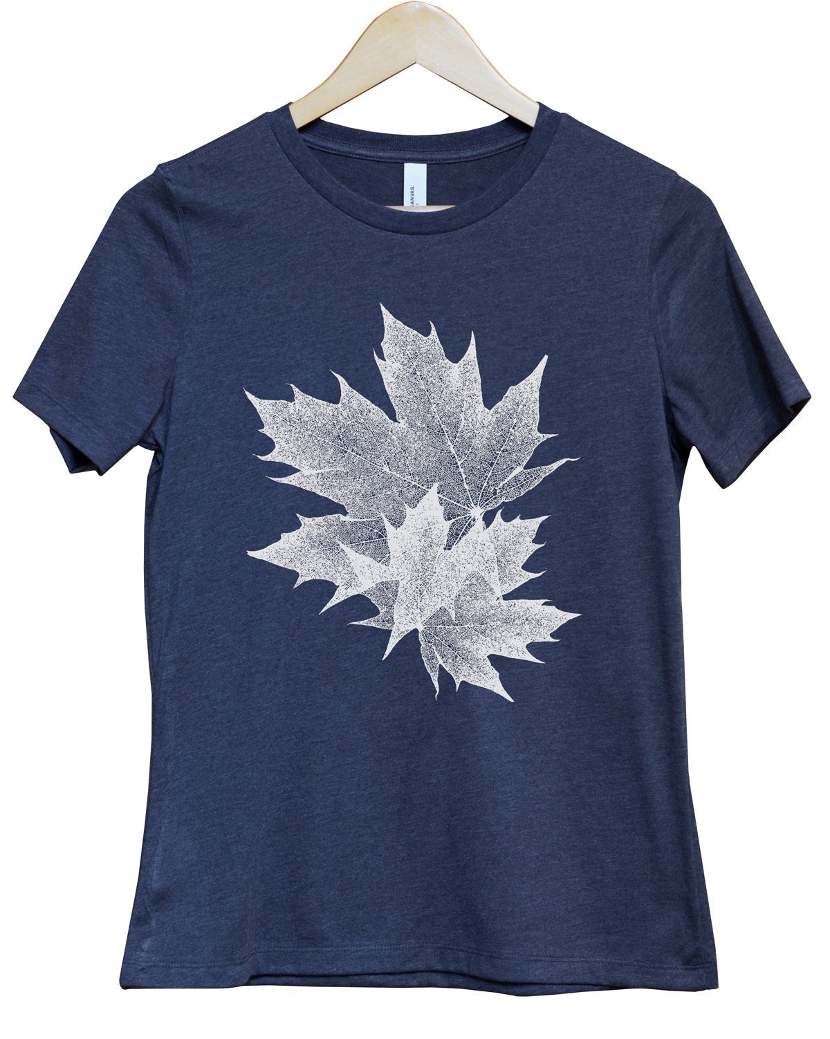 Maple Leaves Women s Graphic T Shirt Blackhare